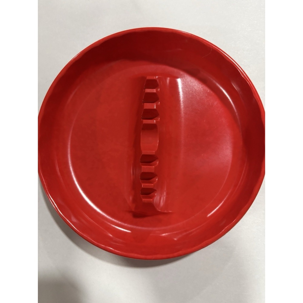 Vintage GES-LINE 341 Plastic Ashtray * Red * Made In USA